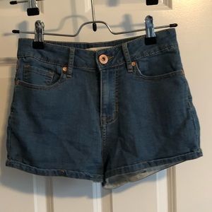 Bullhead Pacsun Super Highrise Shorty Denim Shorts